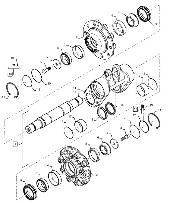 87750406 - Подшипник кон. ступ. ролика больш. тележки гус. моста 500сер. St. QT